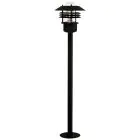 Nordlux Vejers Sockellampe Metall und Glas Schwarz | IP54 - Geeignet für E27