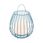 Nordlux Tischlampe Jim To-Go Portable Akku Blau 3W 300lm - 827 Extra Warmweiß | 3-Stufen Dimmbar 
