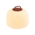 Nordlux Tischlampe Kettle To-Go Portable Akku Rot 6.8W 450lm - 827 Extra Warmweiß | 3-Stufen Dimmbar 